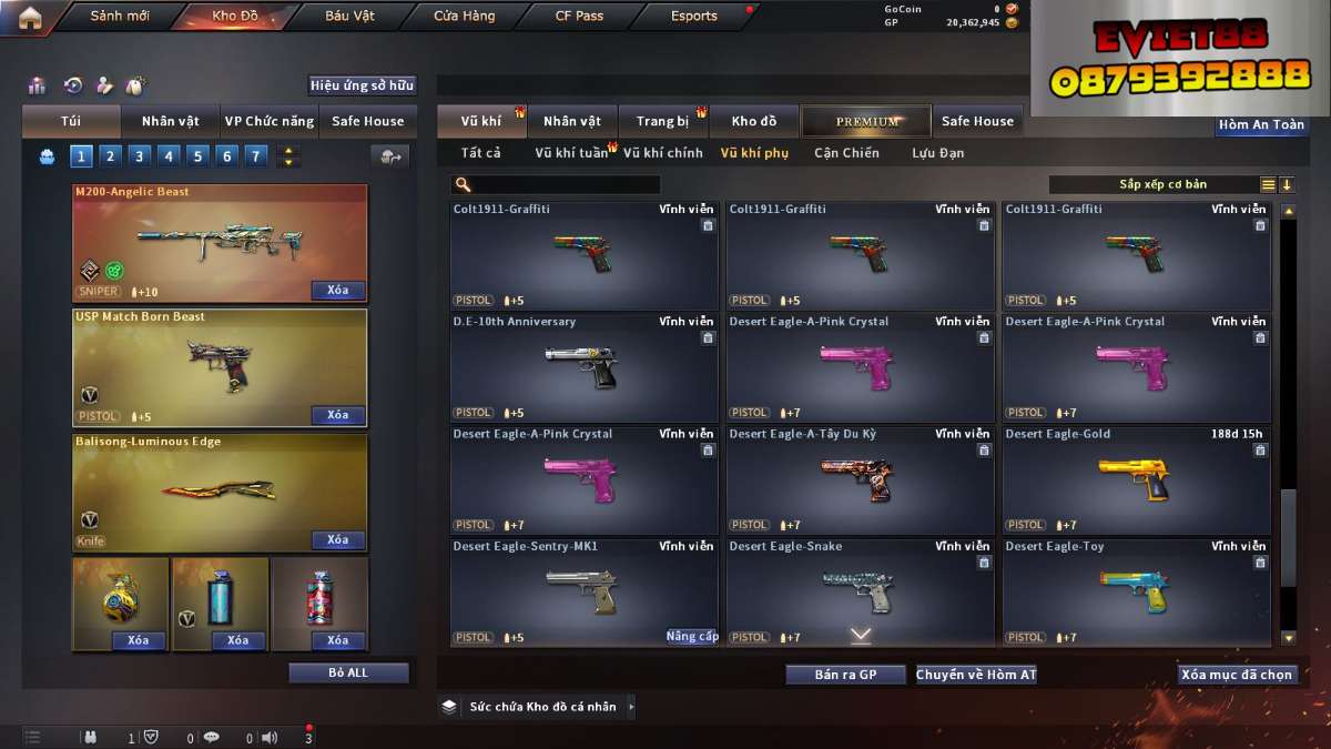 shop acc cf uy tin gia re